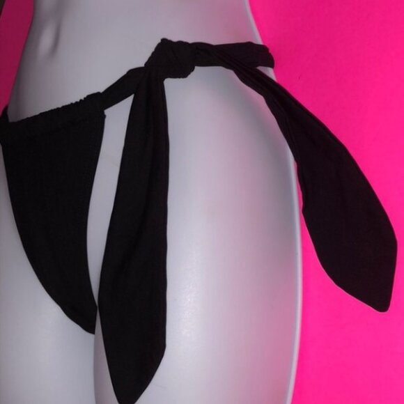 Victoria's Secret Black Side Tie Bikini Bottom - Size M - Picture 3 of 8